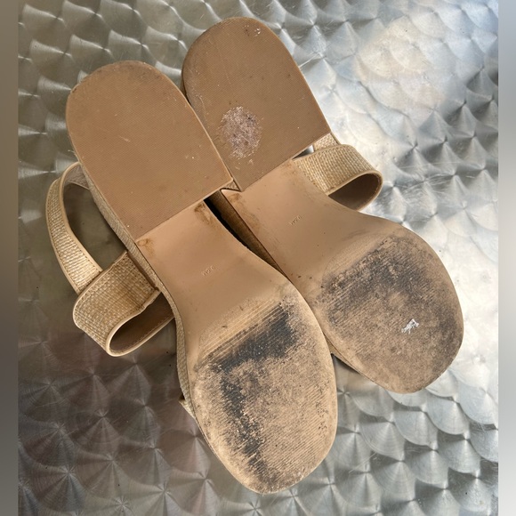 Steve Madden Stylish Tan Valory Platform Sandals — 9.5 Natural Raffia - Picture 9 of 11